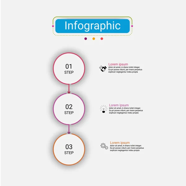 Plantilla Vectorial Diseño Infografías Línea Tiempo Con Opciones Concepto Creativo — Vector de stock