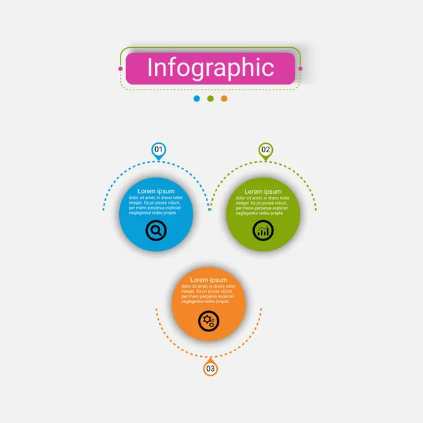 Modèle Infographique Entreprise Conception Vectorielle Infographie Avec Options Concept Créatif — Image vectorielle