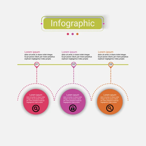 Vektor Design Presentation Företag Infographic Mall Med Alternativ Kreativt Koncept — Stock vektor