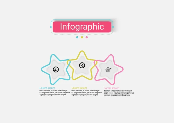 Vector Star Design Präsentation Business Infografik Vorlage Mit Optionen Kreatives — Stockvektor