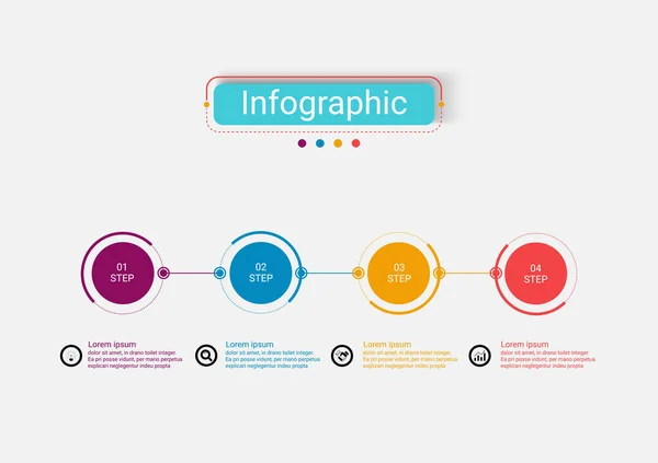 Infographie Affaires Conception Vectorielle Utilise Des Concepts Infographie Modèle Cercle — Image vectorielle