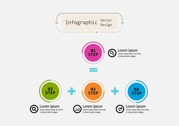 Modelo Design Vetorial Infográfico Para Ilustração Modelo Infográfico Negócios Apresentação — Vetor de Stock