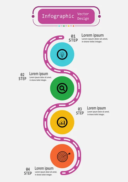 Modelo Design Vetorial Infográfico Para Ilustração Modelo Infográfico Negócios Apresentação — Vetor de Stock