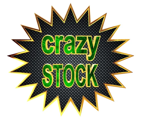 Sign crazy stock on a white background — Φωτογραφία Αρχείου