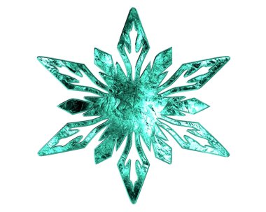 Beyaz bir arka plan üzerinde kış donmuş kar tanesi