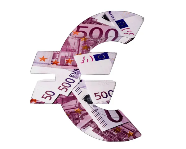 Simboli euro su sfondo bianco — Foto Stock
