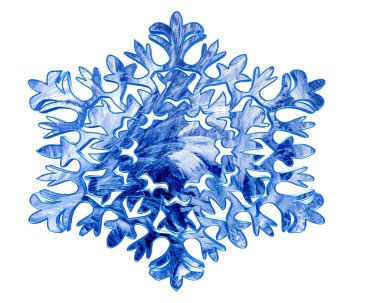 Donmuş kış kar tanesi beyaz bir arka plan üzerinde