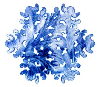 Donmuş kış kar tanesi beyaz bir arka plan üzerinde