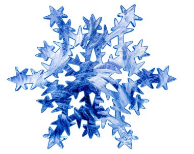 Donmuş kış kar tanesi beyaz bir arka plan üzerinde