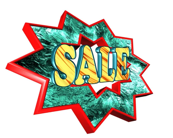 Icon with the text on a white background sale — Stock Photo, Image