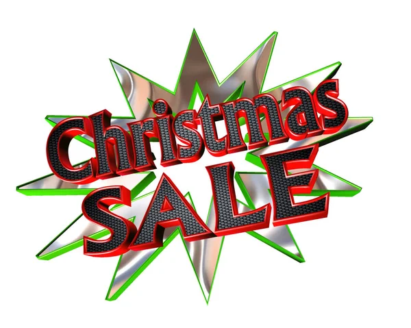 Icon with text Christmas sale on a white background — Stock Photo, Image
