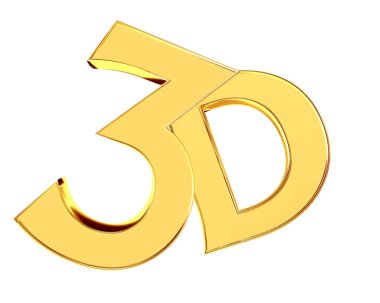 3D çizim. Beyaz bir arka plan üzerinde 3D metin