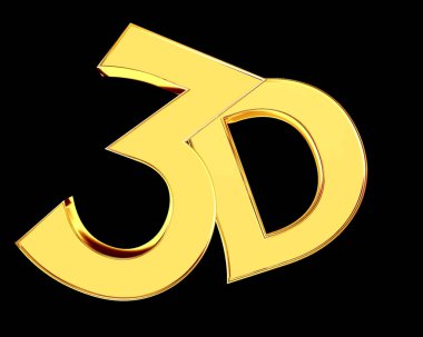 3D çizim. siyah bir arka plan üzerinde 3D metin