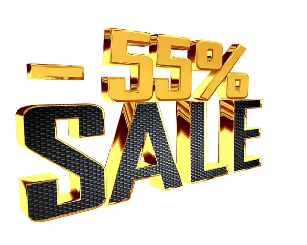 Text med gyllene bokstäver med antalet försäljningspriser på vit bakgrund — Stockfoto