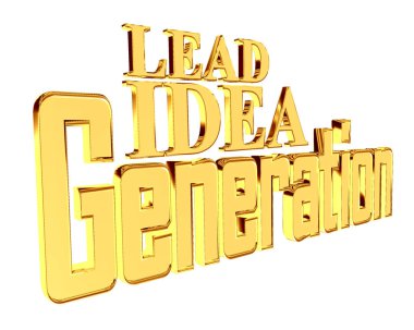 Metin fikir kurşun üretimi üzerinde beyaz bir arka plan