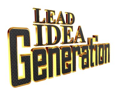 Metin fikir kurşun üretimi üzerinde beyaz bir arka plan