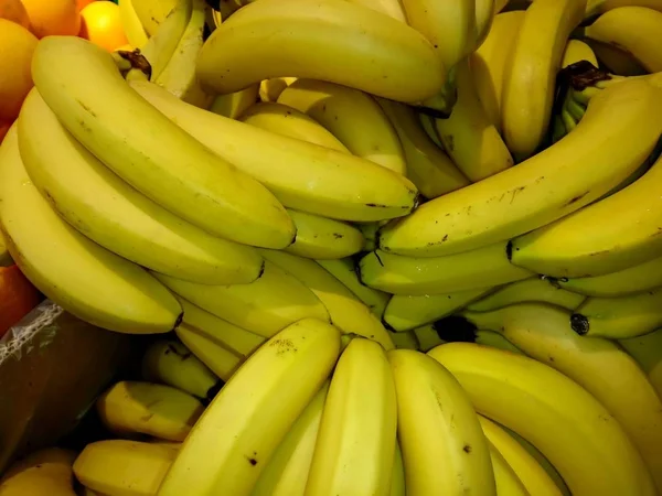 Fresh Ripe Bananas Close Box — Stock Photo, Image