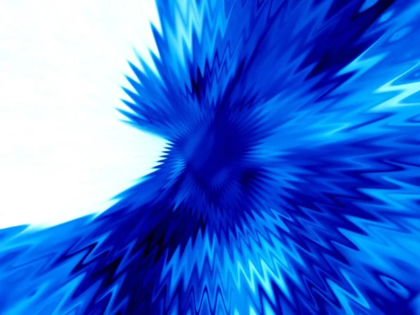白地に青い花の抽象的なイメージの イラストレーション — ストック写真