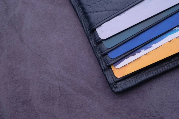 Close up of credit card in a wallet — Stock Photo, Image