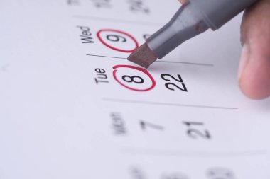 Takvim tarihi ile son tarih kavramı, tarih üzerine daire 