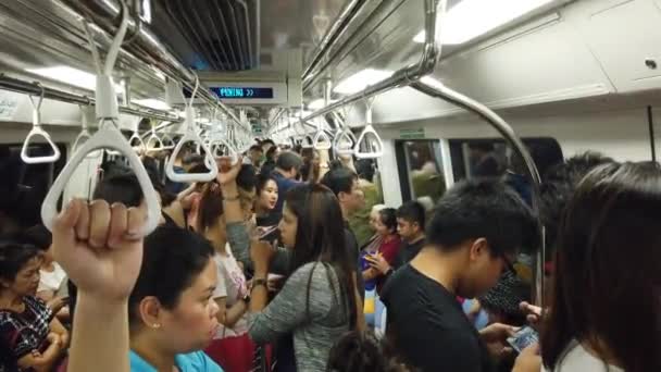 Innenansicht des S-Bahn-Zuges. — Stockvideo