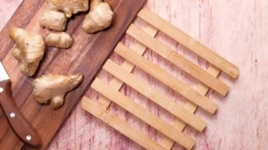 Masada zencefilli yeşil çay, üst manzara. 