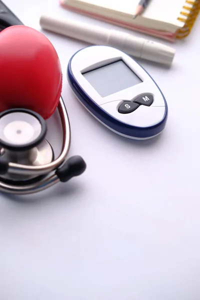 당뇨병을 위한 혈당 측정값 — 스톡 사진