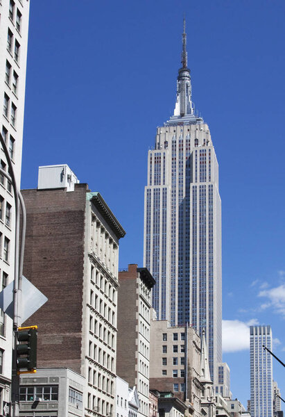 The Empire State Building, at 102 stories is the tallest skyscraper in New York. It was completed in 1931 in an Art Deco style.