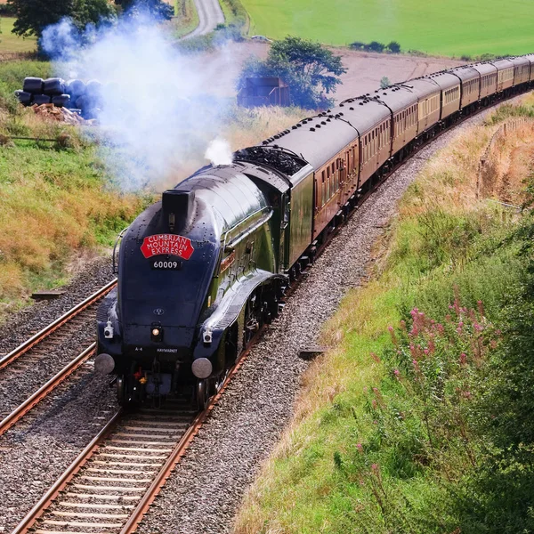 Bewaard Sir Nigel Gresley Stoomlocomotief Union South Africa Afgebeeld Ten — Stockfoto