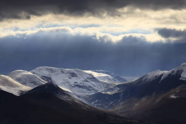 Χειμερινή Άποψη Βουνών Κάμβρια Μια Θέα Χειμώνα Όλη Την Cumbrian — Φωτογραφία Αρχείου