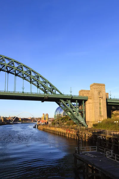 Most Tyne Łączy Newcastle Gateshead Północno Wschodniej Anglii Tle Znajdują — Zdjęcie stockowe