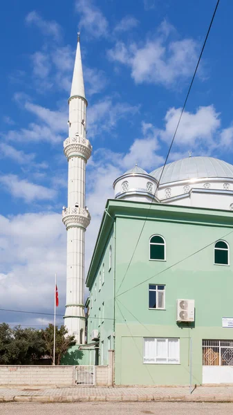Minareten Ovanför Arabiska Moskén Turkler Provinsen Alanya Södra Turkiet — Stockfoto