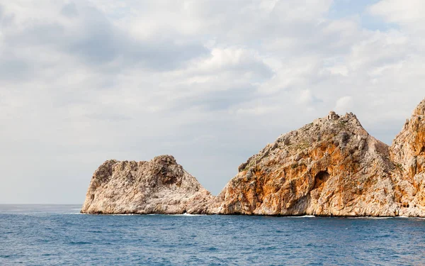 Alanya Sahil Hattı Akdeniz Den Bakıldığı Gibi Alanya Nın Kayalık — Stok fotoğraf