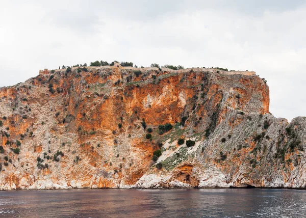 Alanya Kalesi Akdeniz Den Bakıldığında Türkiye Nin Güneyindeki Alanya Kalesi — Stok fotoğraf