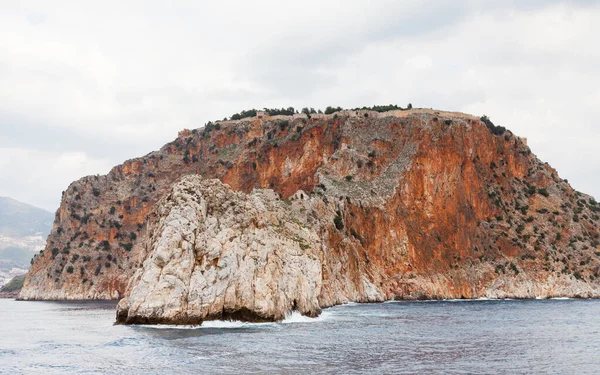 Alanya Kalesi Akdeniz Den Bakıldığında Türkiye Nin Güneyindeki Alanya Kalesi — Stok fotoğraf