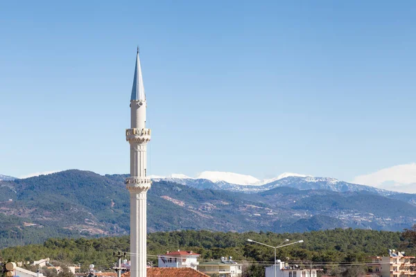 Minaret Southern Turkish Mosque Pictured Turkler Province Alanya Turkish Countryside — Stock Photo, Image