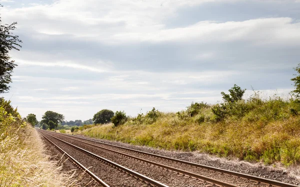 Spoorweg Een Spoorweg Noord Engeland — Stockfoto