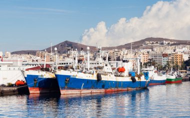 Gemiler İspanya 'nın Las Palmas de Gran Canaria limanına demirlemiştir..