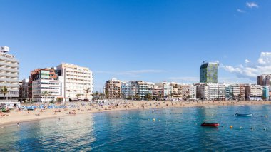 Las Palmas de Gran Canaria, İspanya 'daki Las Canteras plajı.