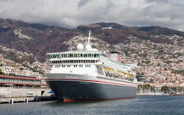 Fred Olsen Cruise Ship Balmoral Pictured Moored Portuguese Island Madeira — Stock Photo, Image