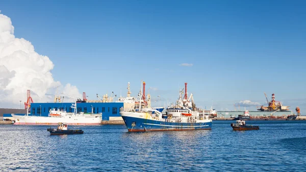 Buque Pesquero Ayse Fotografiado Llegando Puerto Las Palmas Gran Canaria — Foto de Stock