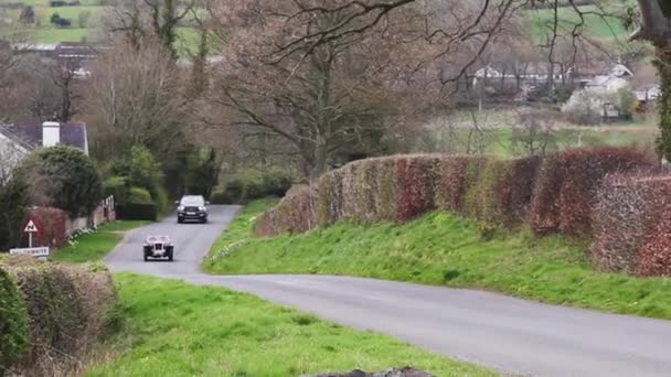 Een Supercharged Klimt 1939 Southwaite Hill Cumbria Engeland Auto Neemt — Stockvideo
