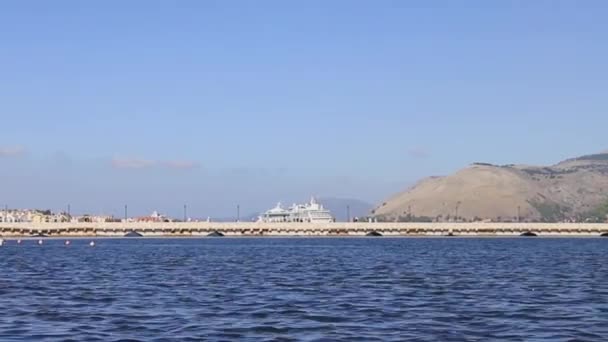 Vista Sulla Laguna Koutavos Argostoli Sull Isola Cefalonia Grecia Sullo — Video Stock