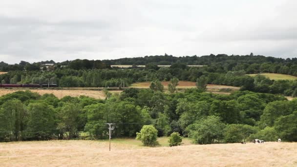 Egy Dízelüzemű Gőzmozdony Halad Északra Southwaite Cumbria Keresztül Angol Nyugati — Stock videók