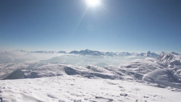 Toppmöte Untersberg Timelapse Inspelning Utsikten Från Untersberg Berg Österrike Med — Stockvideo