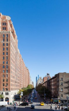 Yüksek Hat 'tan Manhattan' daki Köfte Bölgesi 'ne, Amerika Birleşik Devletleri' ndeki New York City 'ye kadar yükseltilmiş bir manzara..