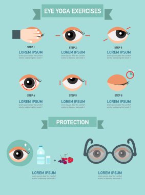 Gözler, Infographic, illüstrasyon için egzersizler