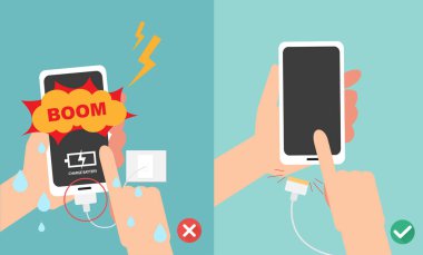 Yanlış ve doğru yolu. Pilin şarj edilmesi olarak akıllı telefon oynamak yok