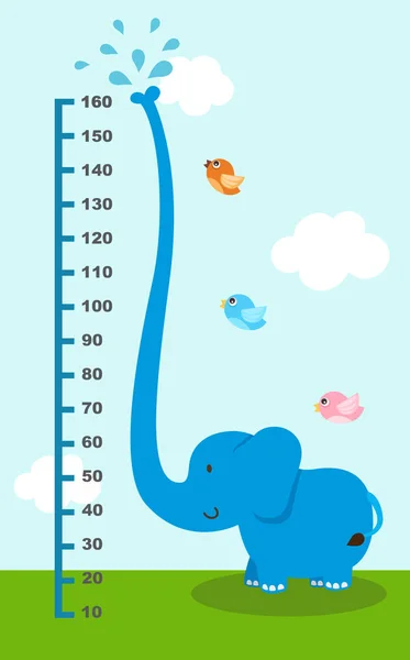 Parete metro con elefante. Illustrazione . — Vettoriale Stock