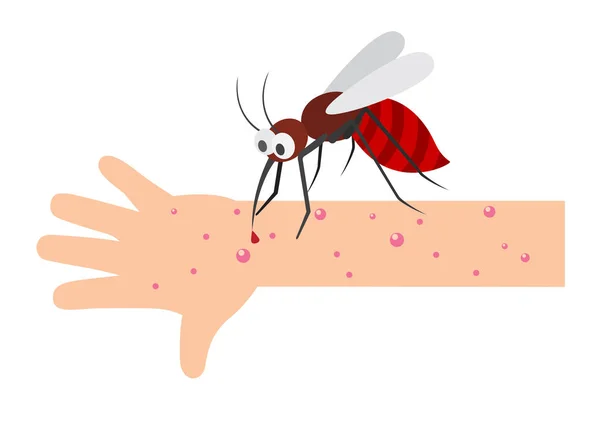 Picadura de mosquito. ilustración . — Archivo Imágenes Vectoriales